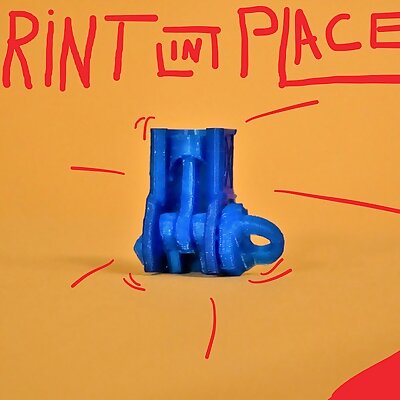 Print in Place Engine Keychain! Easy to print!