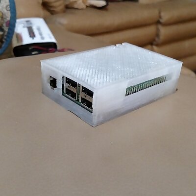 Raspberry Pi B case with cutout for a ribbon cable