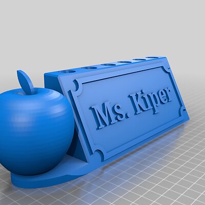 Nameplate Apple Bite Teacher