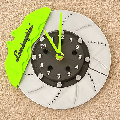 Lamborghini Disc Brake Wall Clock