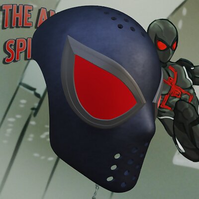 Spiderman Dark Suit PS4 Inspired Face Shell