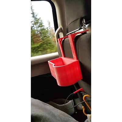 Car headrest cup holderorganizer