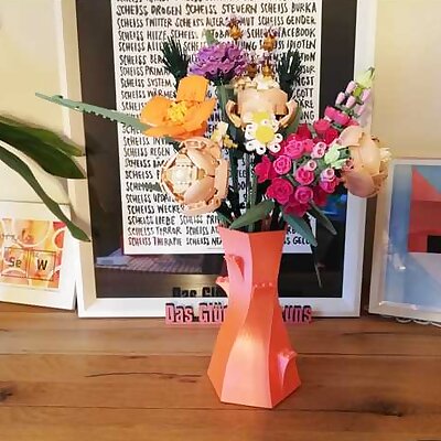 Vase with LEGO Studs for Flower Bouquet 10280