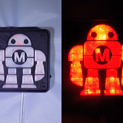 Maker Faire LED Robot signnightlight