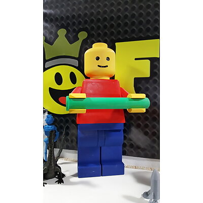 Lego MiniFigure Toilet Paper Holder For Larger Rolls