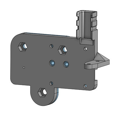 Ender 3  compact Hemera mount plate with BLTouch