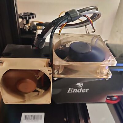 Real silent  Ender 3 pro  Dual 80mm fans Hot End
