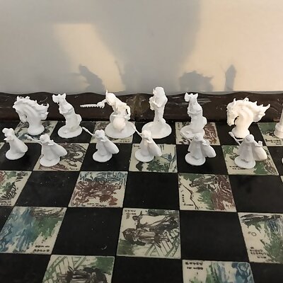 My Compilation of Thingiverse Makes that makes a cool chess set