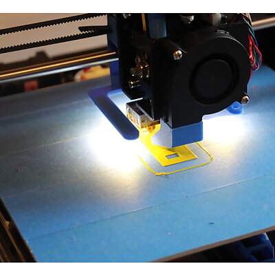 Anet A8 extruder LED strip light yaxis mount