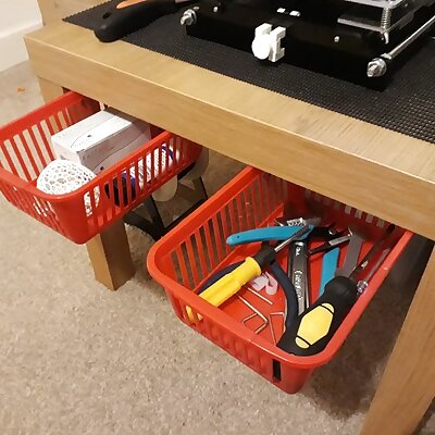 Basket to Drawer Runners for Ikea LACK table