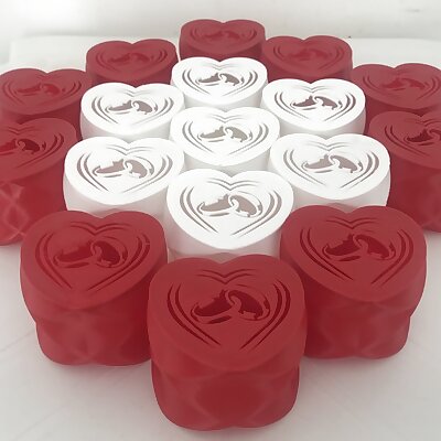 Wedding Heart shaped box for vase mode with cover