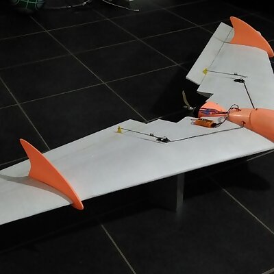 fuselage fins and motor mount for TZAGI flying wing