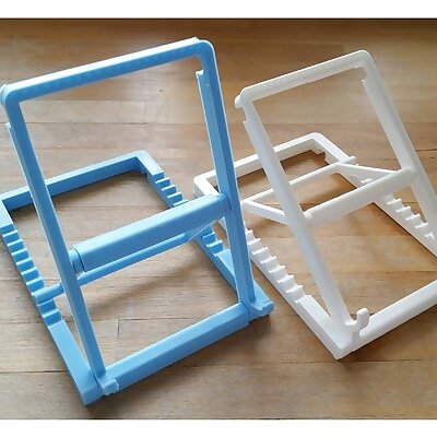 Adjustableangle tabletphone stand with print in place hinges Extra Steps