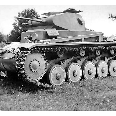 Panzer 2 156 scale 28mm Bolt Action  Remix Parts separated