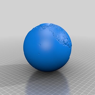 Lithophane  3d model of Earth