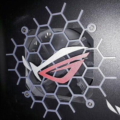 Asus ROG 120mm fan grill with logo