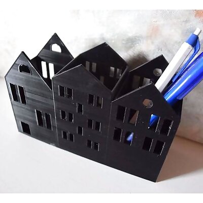 pencil holder house candle light box home