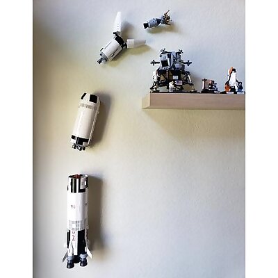 Lego Saturn V Wall Mount