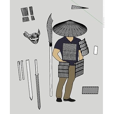 Samurai warrior armor costume set