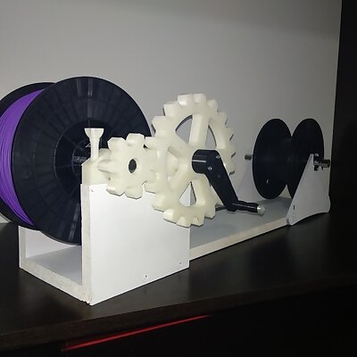 The selfmade machine for winding of plastic in the 3D printing!