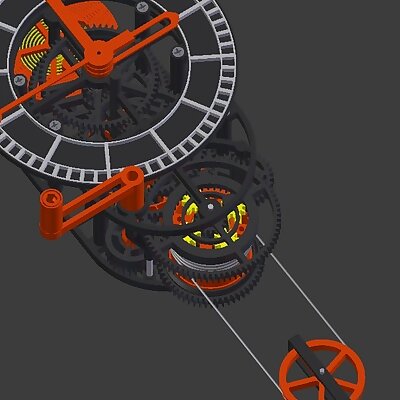 3D printed mechanical Clock with Anchor Escapement STL files