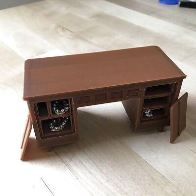 Desk with working drawers and secret compartments 118 scale