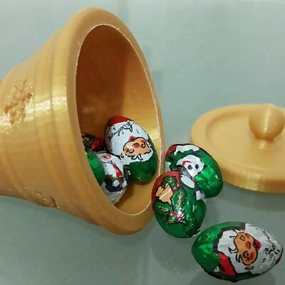 Christmas bell ornament with hidden compartment