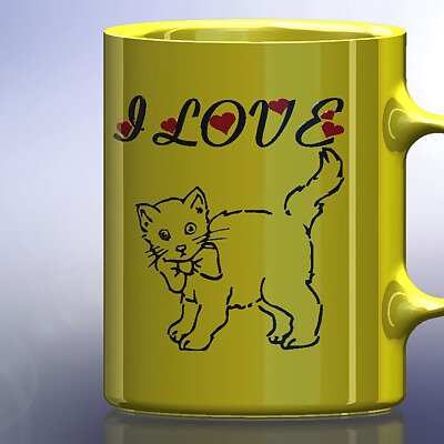 I love cat mug