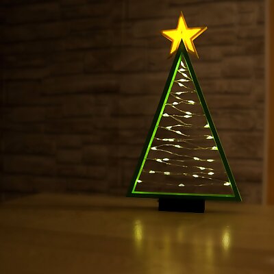 lighted christmas tree with lighted star