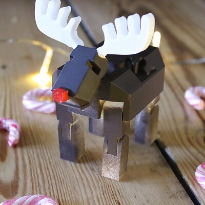 3D Print In Place Robot Reindeer for “Tinkercad Christmas”!