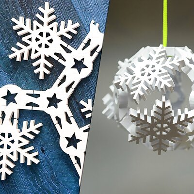 Vase Mode Origami Snowflake Bauble