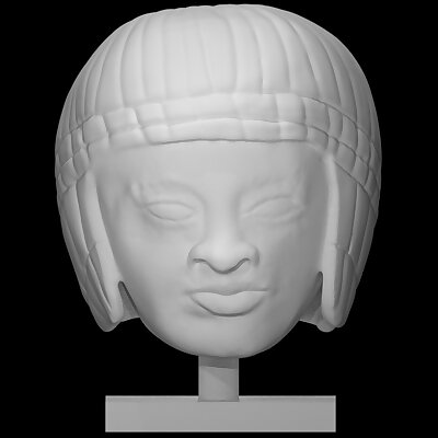 Limestone head of a woman