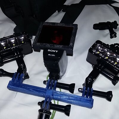 Holder for Sony  Gopro action camera and Lights