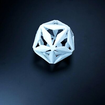Xmas Low poly 3D snowflake