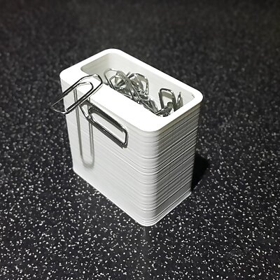 Paper clip box with magnet