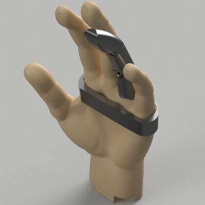 Flexible Articulated Modular Single Finger Prosthesis with base