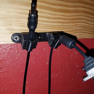Dual Permanent Cable Wall Holder