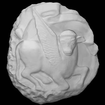Emblem of St Luke winged bull