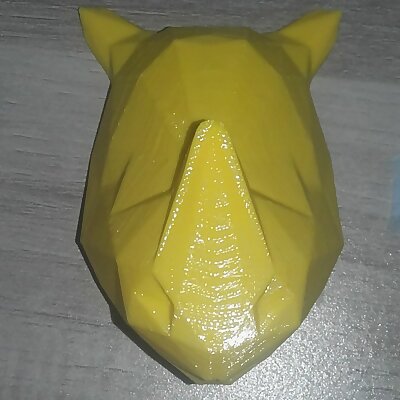 rhino head low poly