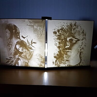 Dual Lithophane Holder  Minimalist