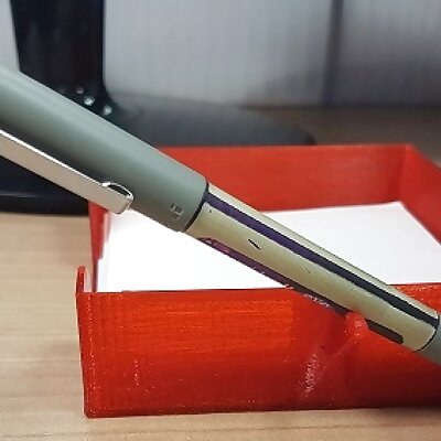 Desk note paper holder including pen stand