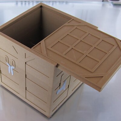 Crafting Table Box with Sliding Lid