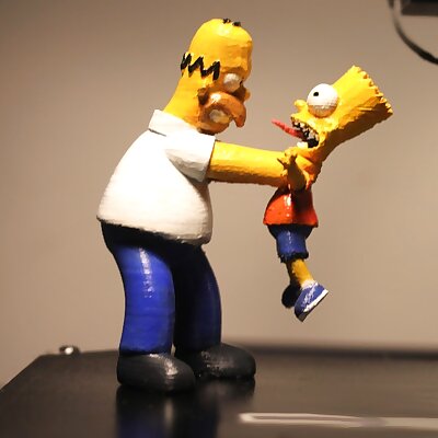 Homer and Bart 3D