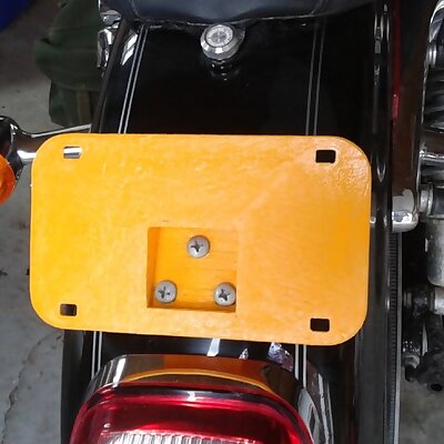 Motorcycle license plate rack