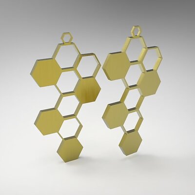 Honeycomb grape earrings