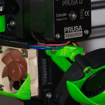 Prusa MK3 low noise fan shroud 40° angle