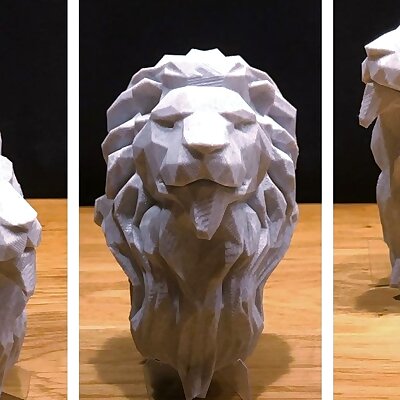 Lion Head Lowpoly FIXED