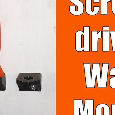 Screwdriver Wall Mount  Holder  No Supports