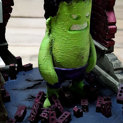 Diorama for Mini Hulk Dude  Smash!  Figurine not included