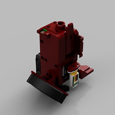 Integrated BMG E3D V6 linear Rail Mount w Prusa MK3S Filament Sensor for the Ender 3